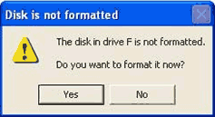 raw drive wants you to format